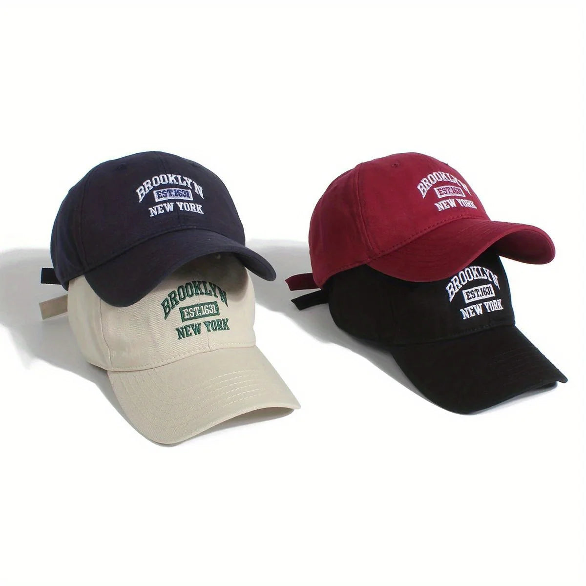 Fashion Men Women BROOKLYN Baseball Cotton Adjustable Snapback Hat Embroidery Women's Cap Hip Hop Outdoor Casual Sun Hats