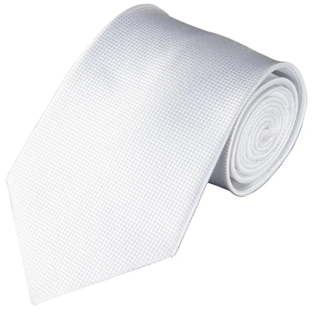 Cravate tendance pour homme, accessoire de mariage, cravate en soie unie, noir, bleu, rouge, blanc