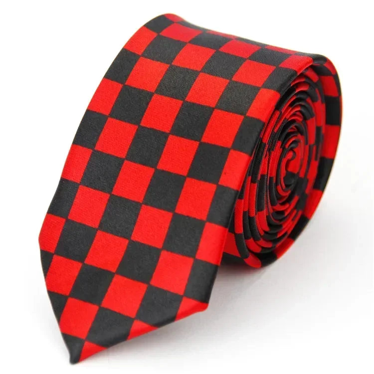 Narrow Ties for Men Women 5cm (2") Skinny Wedding Black Blue Red Pink White Purple Green Gray Piano Skull Slim Necktie