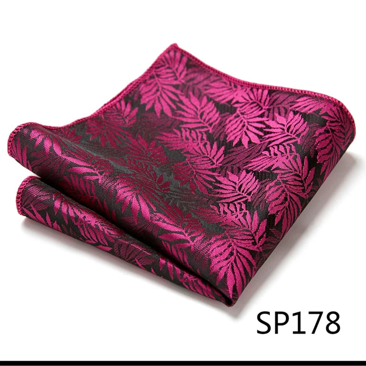 Pocket Square Handkerchief Nice Handmade Woven 100% Silk Hanky Pocket Square Printed hombre Pink Office Clothing accessories