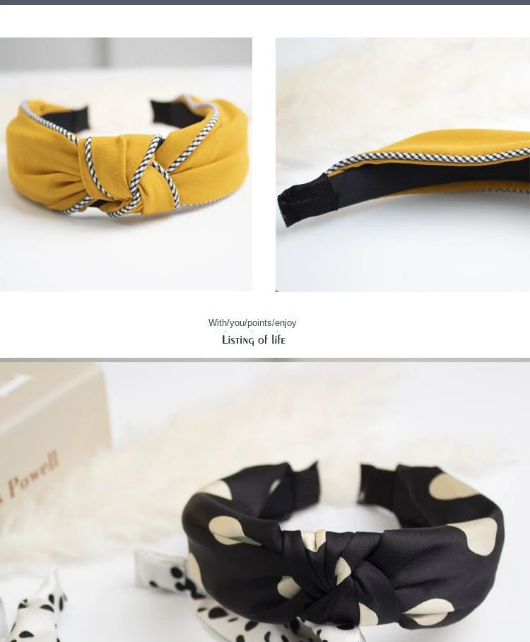 New Flower Headbands For Women Hair Hoop Knot Turban Headband Elastic Hairband Hair Accessories for Girls No Slip Stay