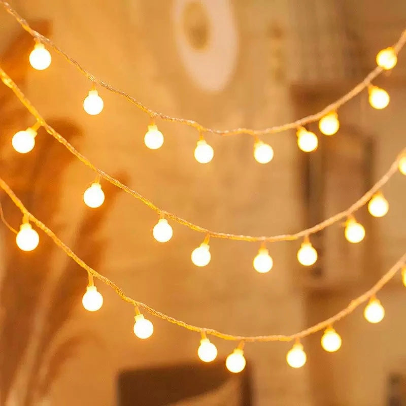 10M USB/Battery Power Ball LED String Lights Garland Lights Outdoor Lamp Wedding Garden Fairy Lights Christmas Decoration
