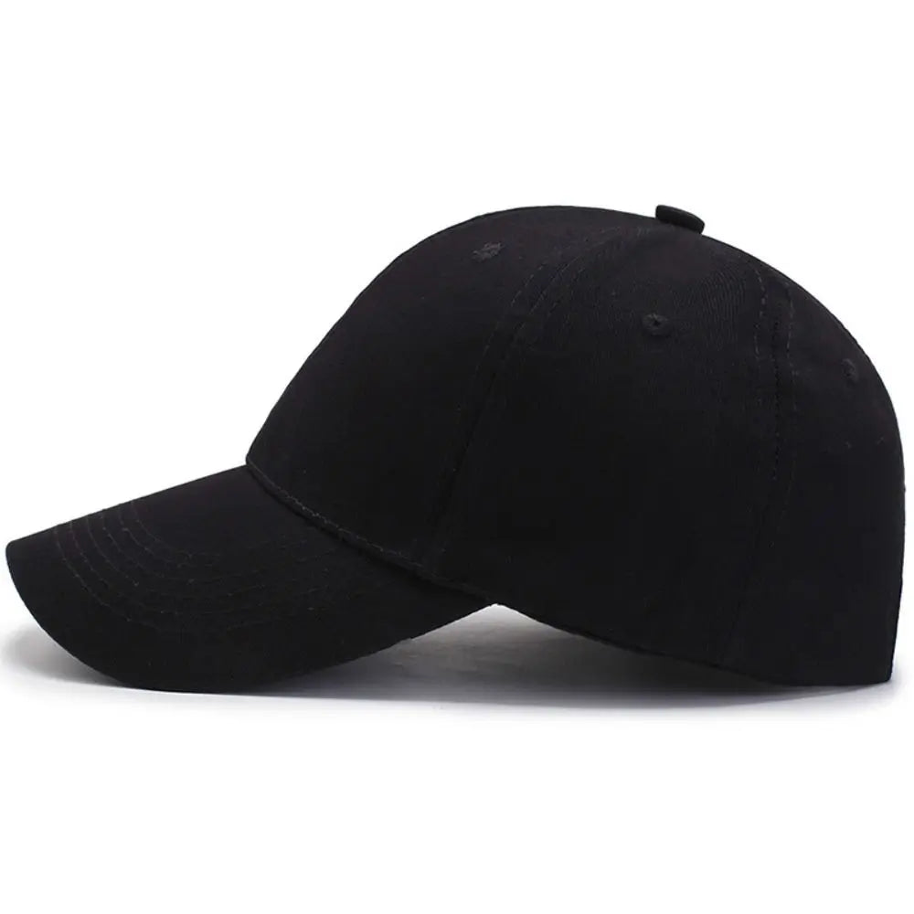 Casquette de baseball noire pour homme et femme, ajustable, en coton, style décontracté, pour l'été
