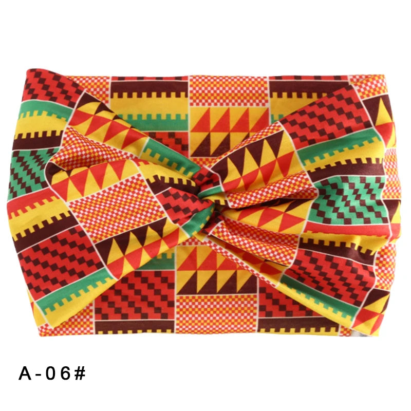Printed Wide Elastic Headband Pilates Yoga Running Cycling Hairband Turban Makeup Hair Hoop Makeup Headwrap for Women Girl