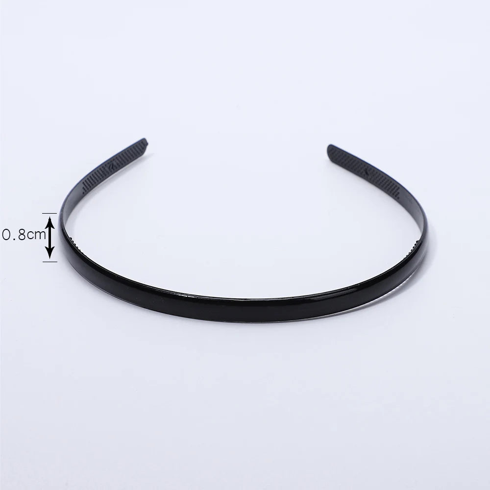 1 Piece Simple Women Headbands Fashion Head Band for Girls Solid Black Color Casual Hair Accessories Plastic Headbans Wholesale