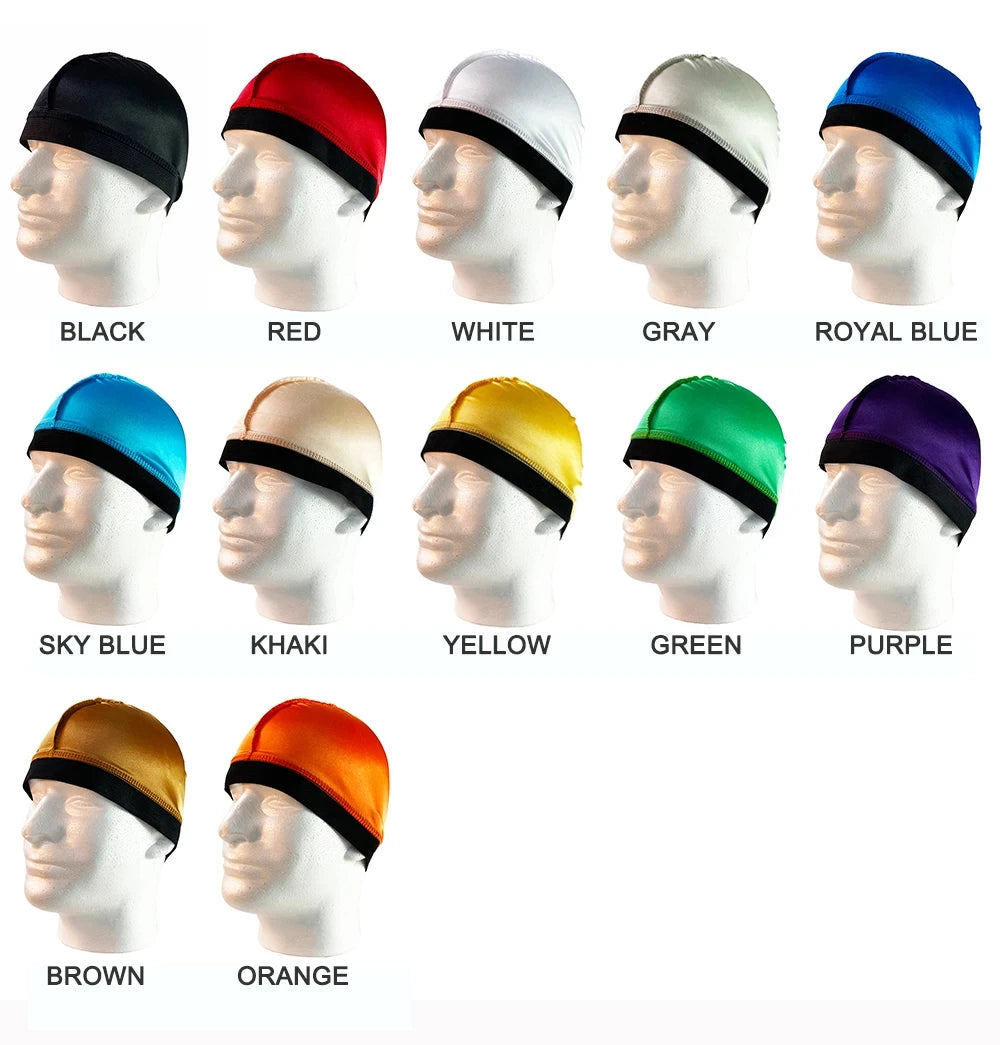 Bonnet unisexe en soie pour homme, bonnet rafraîchissant en élasthanne, bonnet rafraîchissant en soie