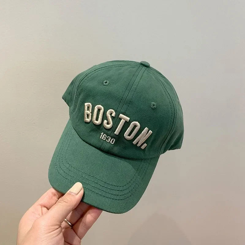 Solid Letter Kids Baseball Cap Embroidery Children Girls Boys Sun Hat Spring Summer Outdoor Adjustable Visor Baby Cap