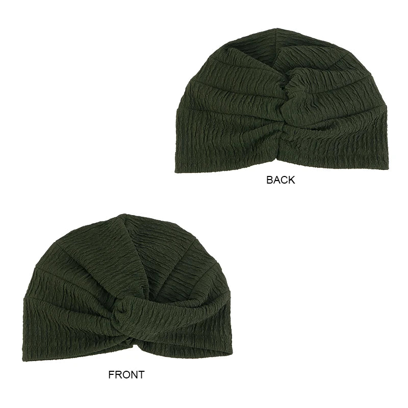 Neue Frauen Muslim Twist Turban Cap Wrap Kopftuch Elastisches Kopftuch Kopfbedeckung Bandanas Lady Haar Hüte Beanie islamisches Untertuch