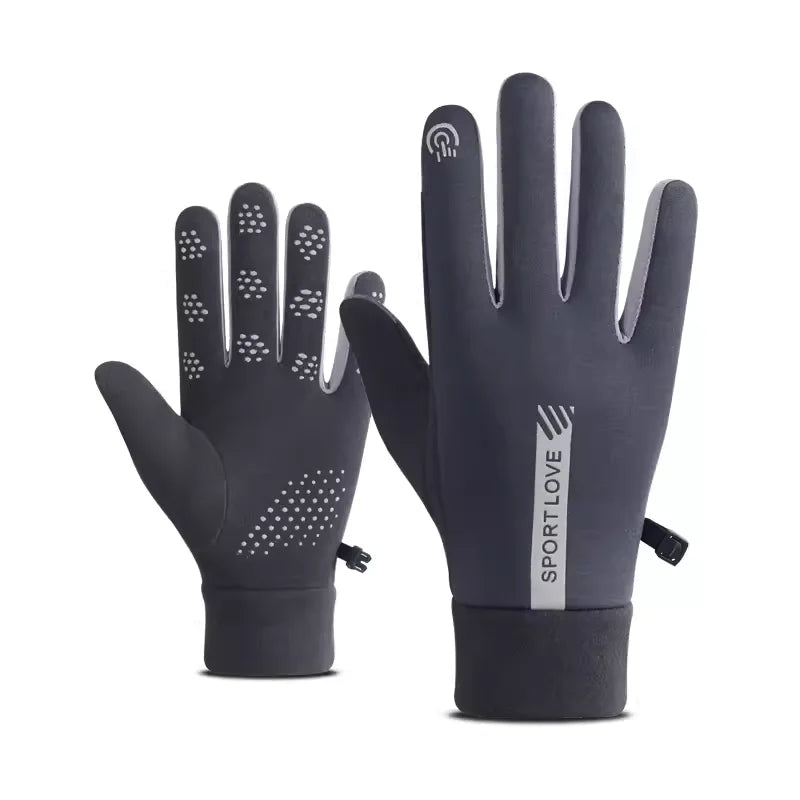 Womens Autumn and Winter Sports Warm Gloves Waterproof and Anti Slip Cycling Gloves Wind and Cold Resistant Outdoor Activity Glo
