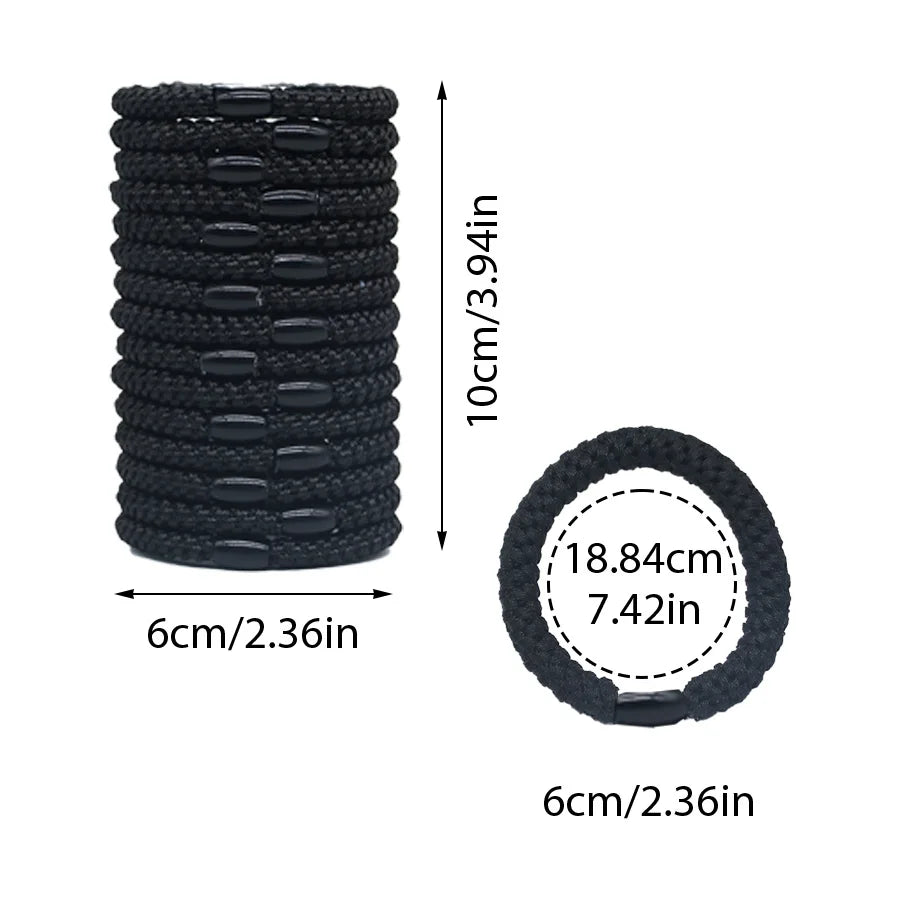 Hair Ties for Girls Women, 15 Pcs Elastics Hair Bands Ponytail Holders for Thick Hair, No Damage No Crease Hair Elastics