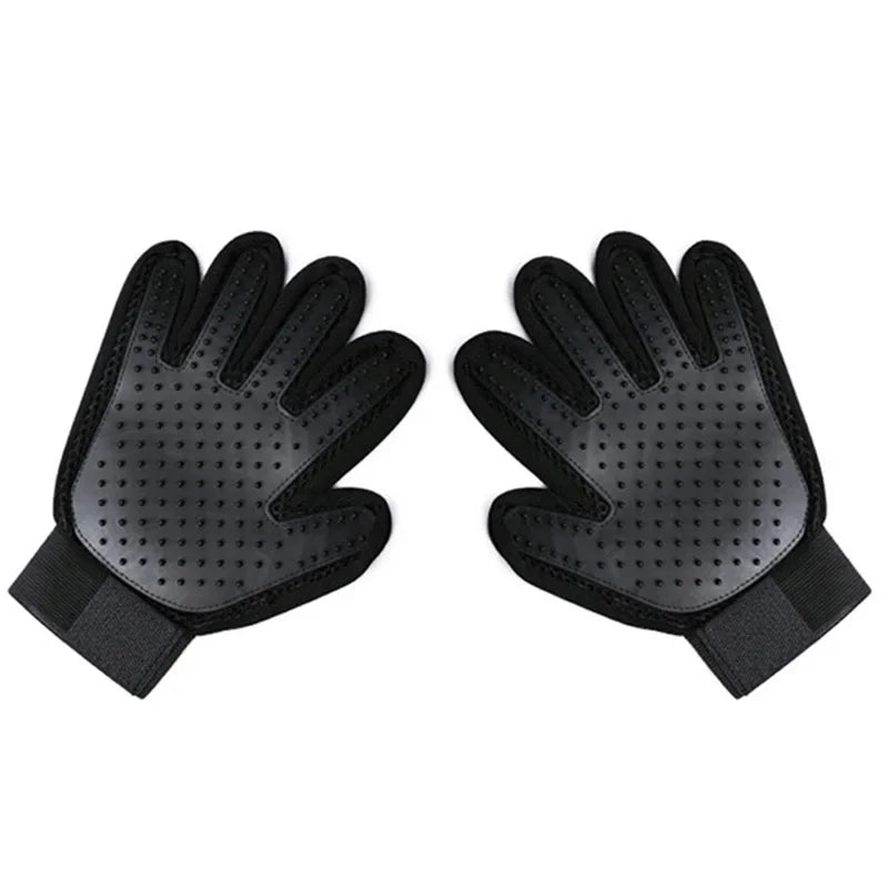 Pet Grooming Bath Mittens Gloves Dog Massage Shower Bathing Glove Hair Remover Brush Dog Deshedding Cleaning Gromming