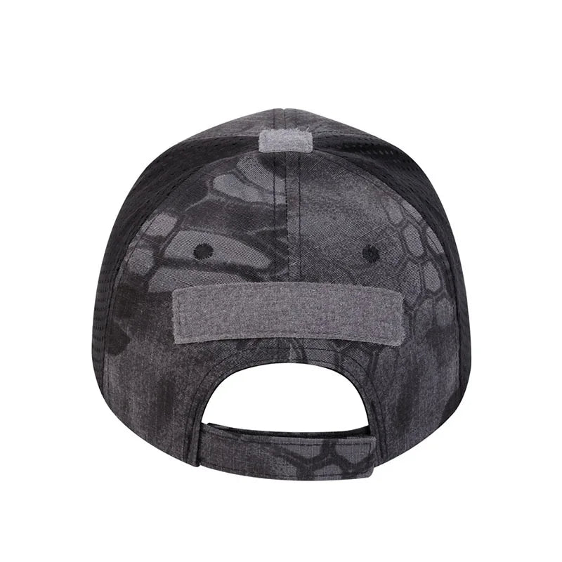 Fashion Unisex Skull Embroidered Top with Patch Breathable BaseballCap Military fans outdoor camouflage Adjustable Casual SunHat