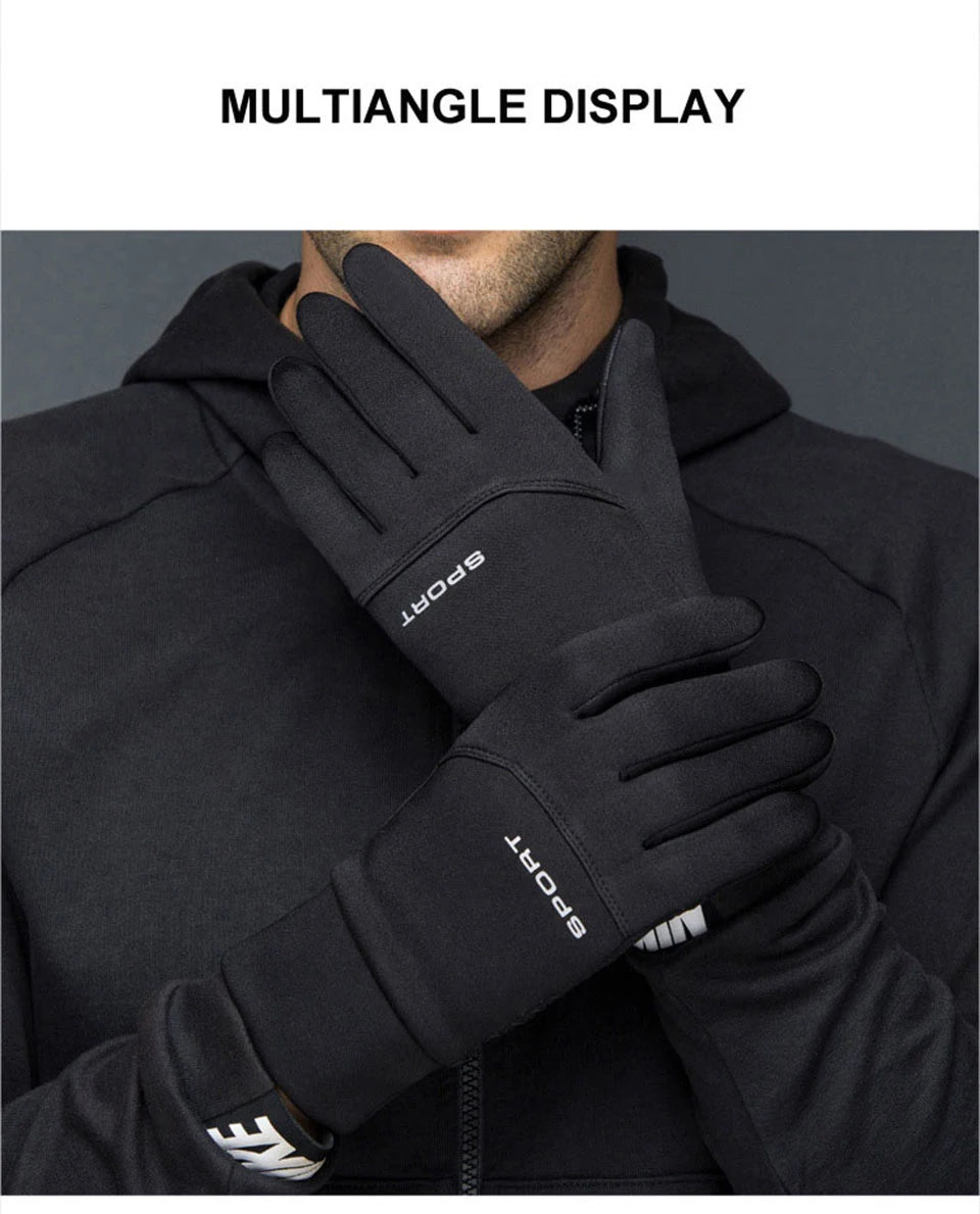Gants de ski LOOGDEEL imperméables et coupe-vent pour l'hiver, cyclisme, course à pied, ski, gants de sport chauds, écran tactile, doigts complets, antidérapants