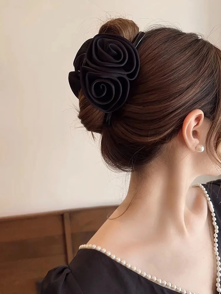 13cm Rose Shark Clip Large hair claw Elegant High-Grade Hair Accessories Pinzas Para El Cabello Заколка Для Волос