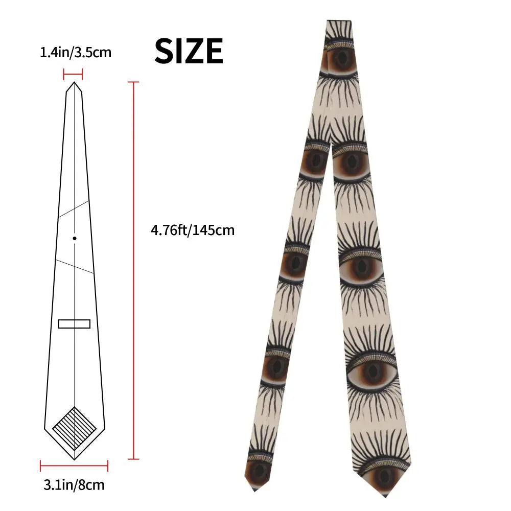 Cravate pour homme avec œil Illuminati, nouvelle impression 3D, style rétro décontracté, accessoire de qualité pour mariage