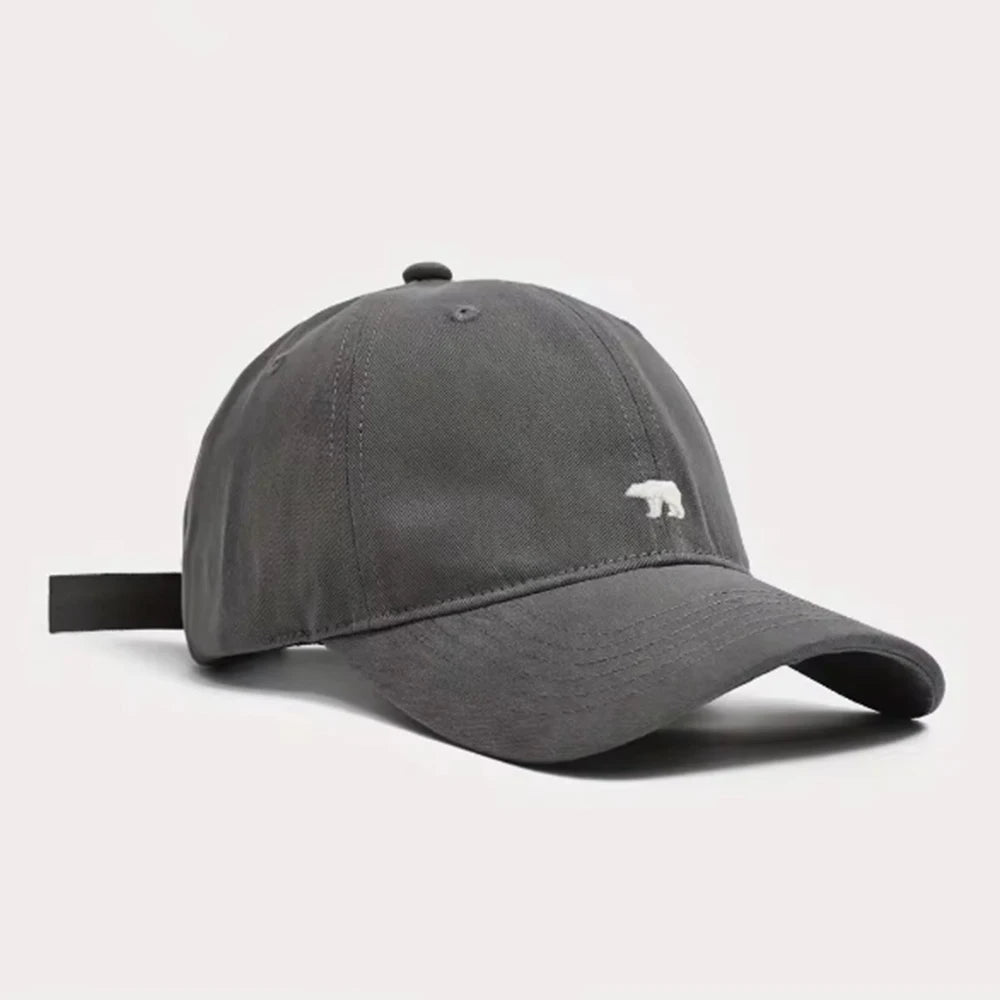 Casquette de baseball polyvalente quatre saisons avec motif ours polaire brodé, style hip-hop, pour hommes et femmes, protection solaire d'extérieur