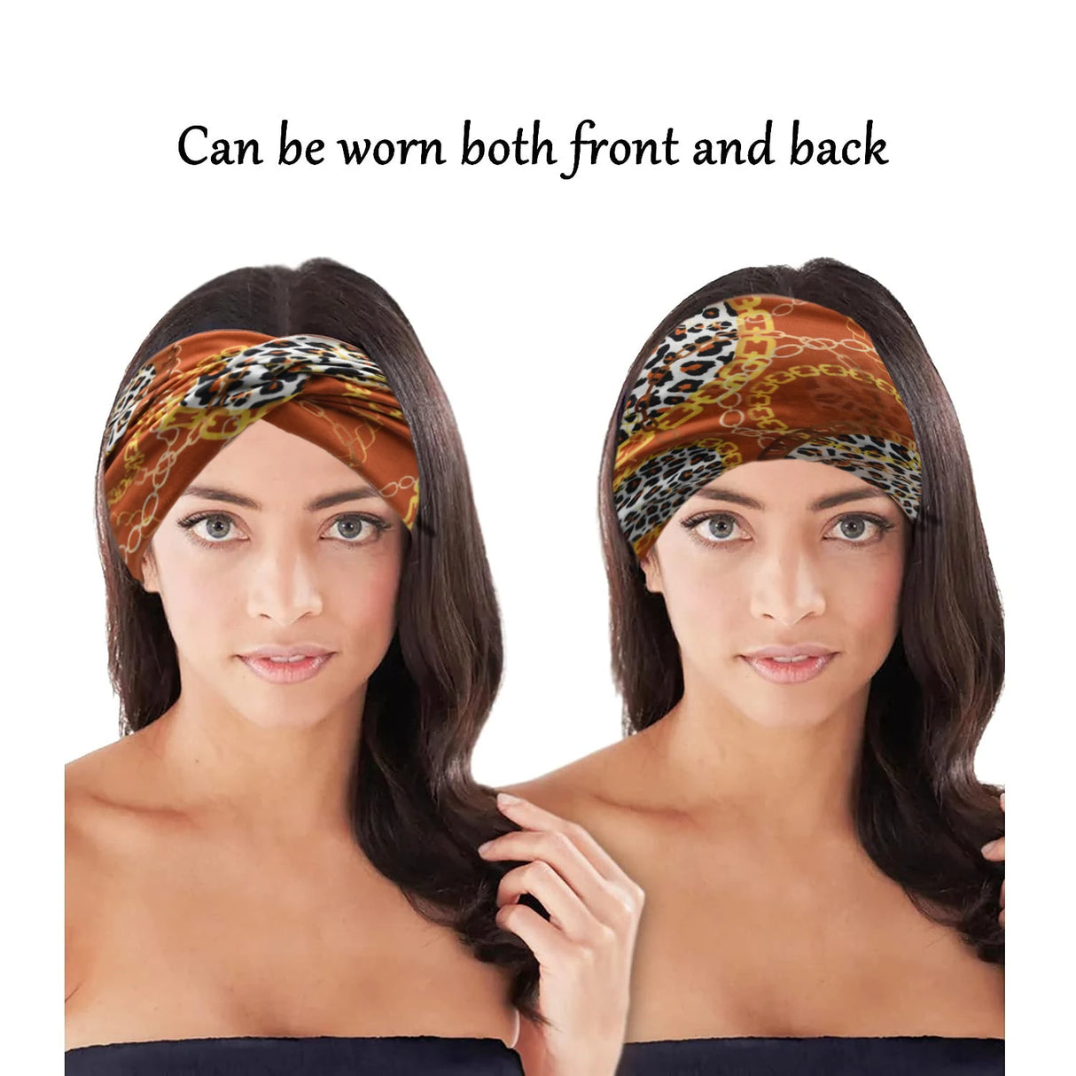 Printed Wide Elastic Headband Pilates Yoga Running Cycling Hairband Turban Makeup Hair Hoop Makeup Headwrap for Women Girl