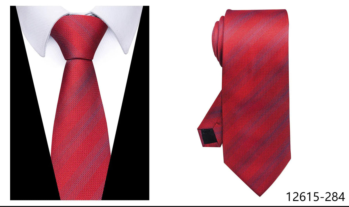 100% Silk Brand Purple Tie Men Necktie High Quality Mix Colors Silk 7.5 cm Gravatas Accessories Wedding April Fool's Day