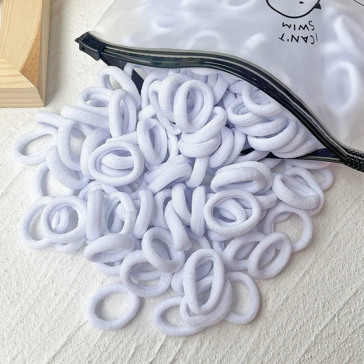 LOVEKIKI 50Pcs Elastic Hair Bands Girls Hair Accessories Mini Colorful Nylon Headband Kids Ponytail Holder Scrunchie Ornaments