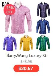 Barry.Wang Nouveauté Soie Hommes Cravate Mouchoir Boutons de Manchette Ensemble Jacquard Animal Dinosaure Chauve-Souris Gravat Cravate Pour Homme Mariage Affaires