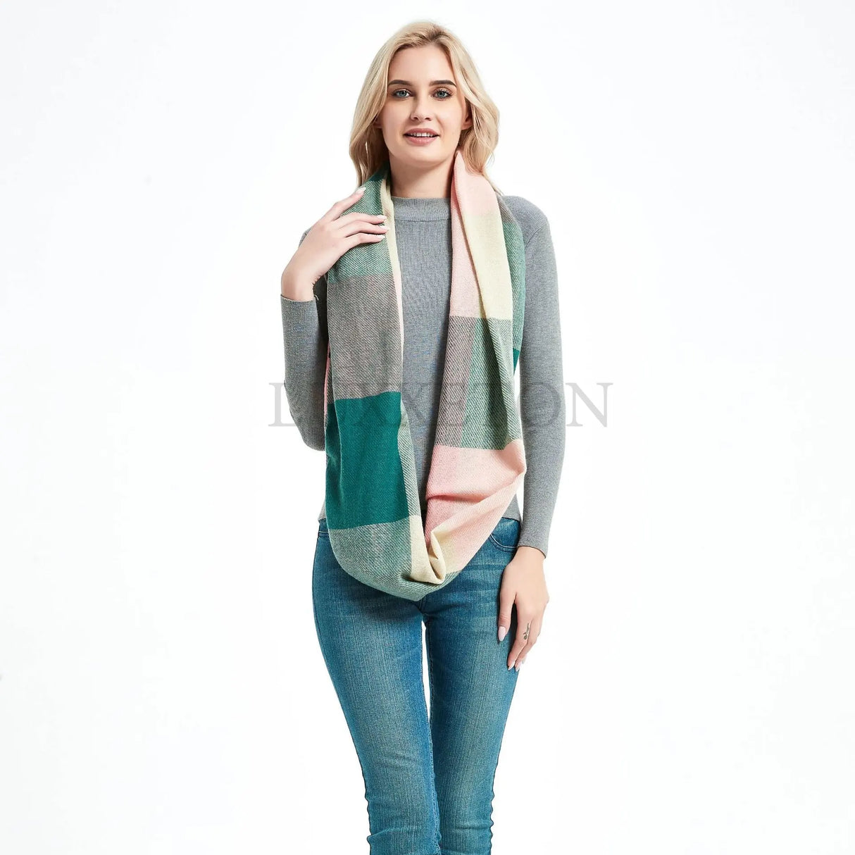 Écharpe à carreaux en cachemire pour femme, écharpe chaude d'hiver avec poche zippée dissimulée, écharpe de voyage chaude pour le cou pour femme