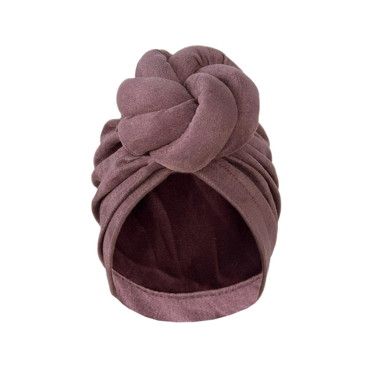 New Pre-Made Knotted Turban Hat Suede Head Wraps Elegant Pleated Beanies Headscarf For Women Turban
