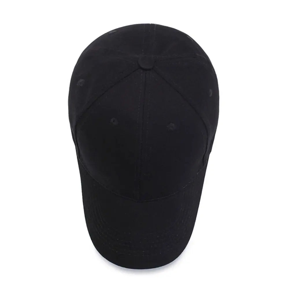 Casquette de baseball noire pour homme et femme, ajustable, en coton, style décontracté, pour l'été