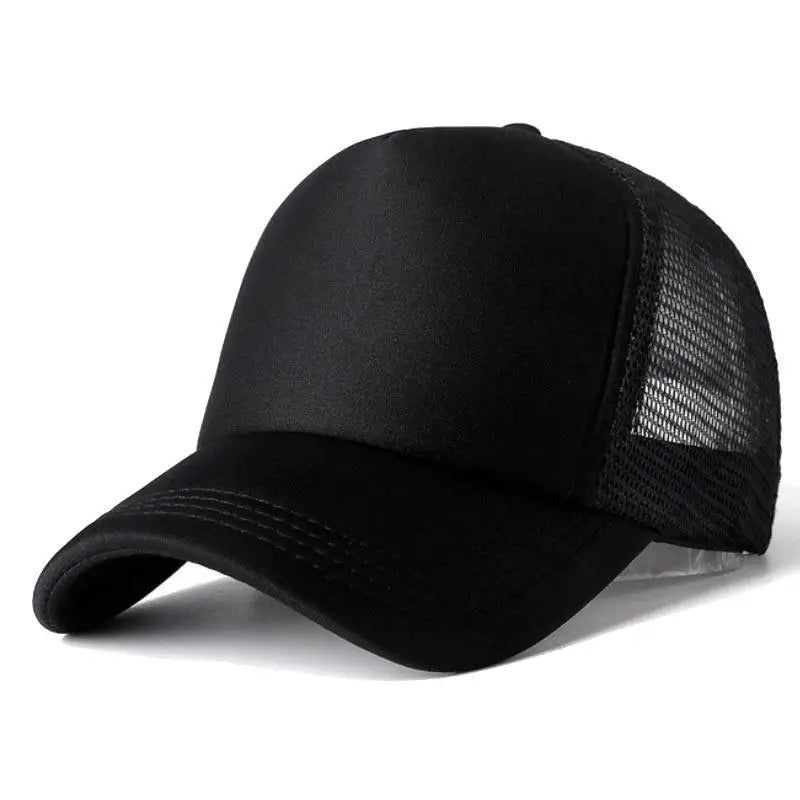 Casquette de baseball en maille COKK, ajustable, à rabat, unisexe, style hip-hop, pour homme et femme, chapeau de papa, en éponge, doux et respirant, noir