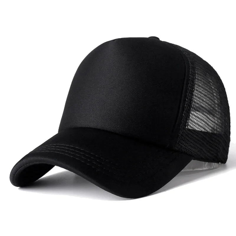 Casquette de baseball en maille COKK, ajustable, à rabat, unisexe, style hip-hop, pour homme et femme, chapeau de papa, en éponge, doux et respirant, noir