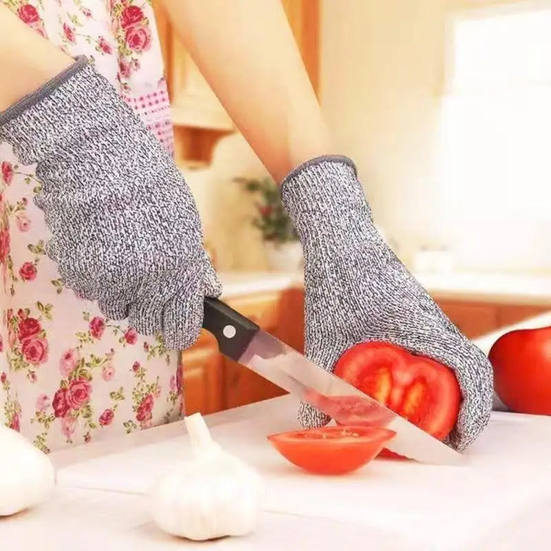 Gants anti-coupures HPPE niveau 5, gants tricotés anti-coupures pour le jardinage en cuisine, gants anti-épines résistants à l'usure pour la coupe du verre et du bâtiment