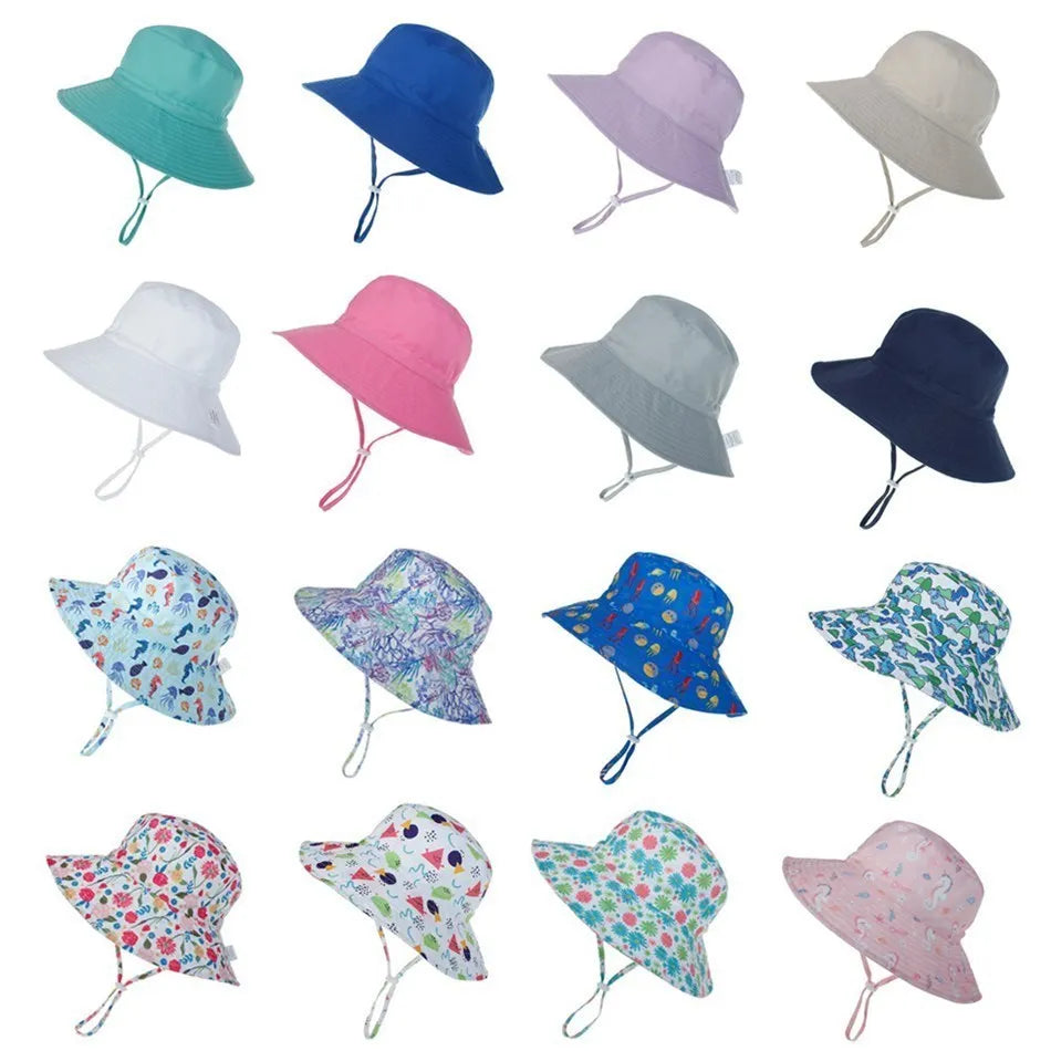 Newborn Baby Hats Boys Girls Panama Summer Kids Sun Hat Infant Beach Fisherman Bucket Hat Children Breathable Outdoor Hats