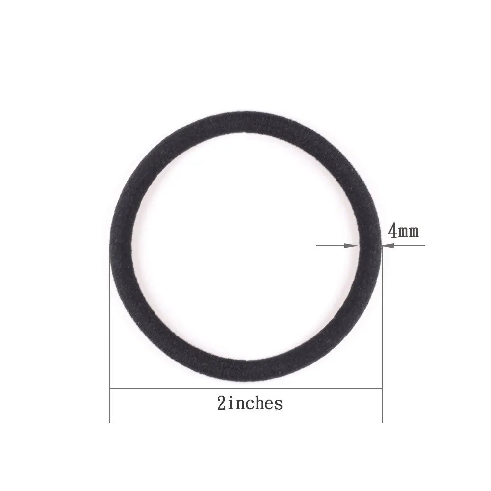100Pcs Black Elastics Small Hair Ties Elastics Small Hair Rubber Bands Accessories Ponytail Holders for Women Girls Baby Toddle