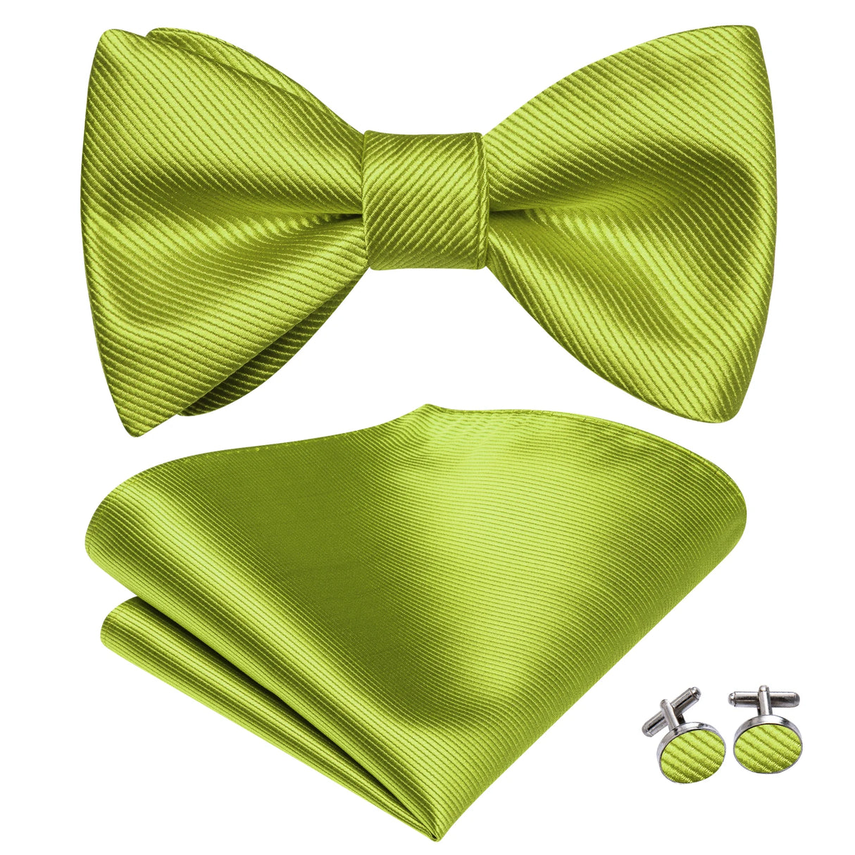 Dropshipping Jacquard Silk Mens Self Bow Tie Hanky Cufflinks Set Male Butterfly Knot Bowtie Wholesale for Male Wedding Business