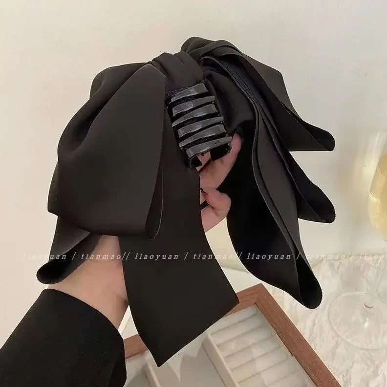 Barrettes à cheveux coréennes de grande taille pour femmes, accessoires pour queue de cheval haute
