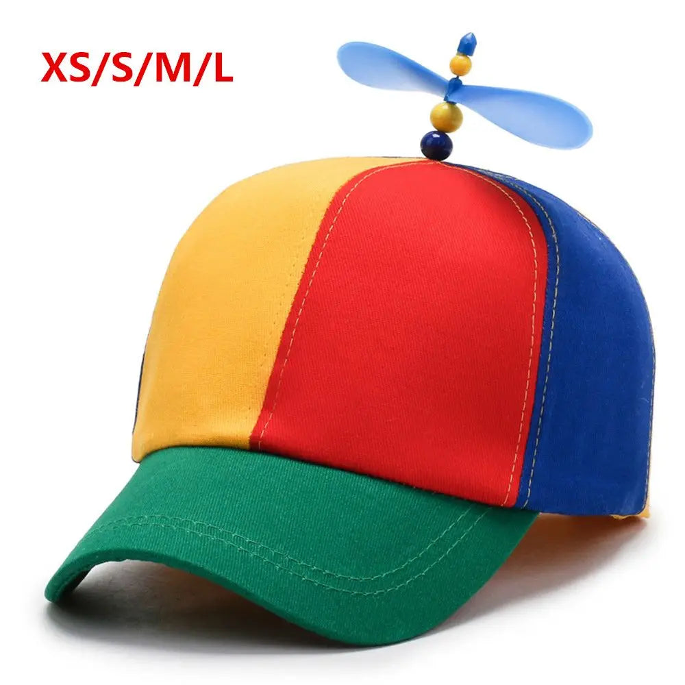 Bamboo Dragonfly Rainbow Sun Cap Funny Adventure Dad Hat Snapback Hat Helicopter Propeller Design for Kids Boys Girls Adult