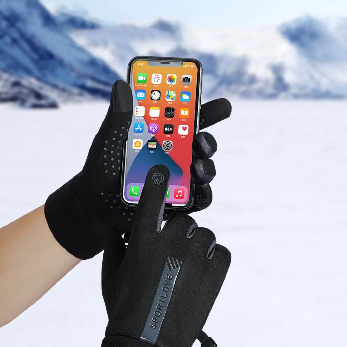 Winter Gloves Women Cycling Bike Thermal Fleece Cold Resistance Wind Waterproof Bicycle Warm Outdoor Running Skiing Mittens