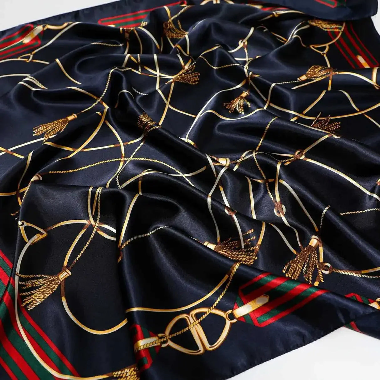 Châles carrés et écharpes à imprimé floral pour femmes, 90 x 90 cm, en satin de soie, bandanas pour la tête
