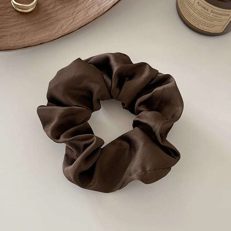 1 chouchou en satin de soie pour femme, accessoire pour cheveux coréens, élastique pour queue de cheval