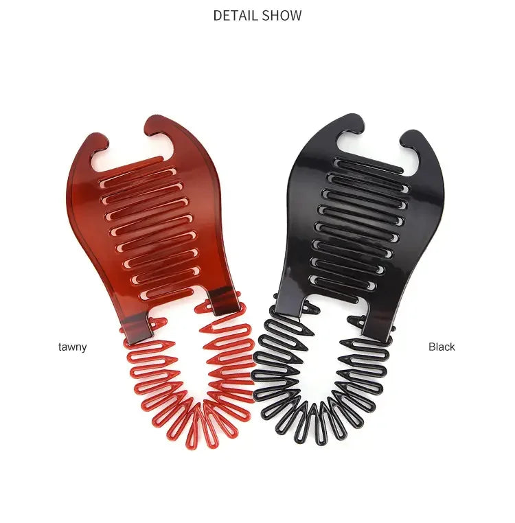 1pcs Elastics Hair Braider Banana Clip Black Scorpion Shaped Hair HoldingHairpin Ponytail Rubber Bands Hair Accessories Salon
