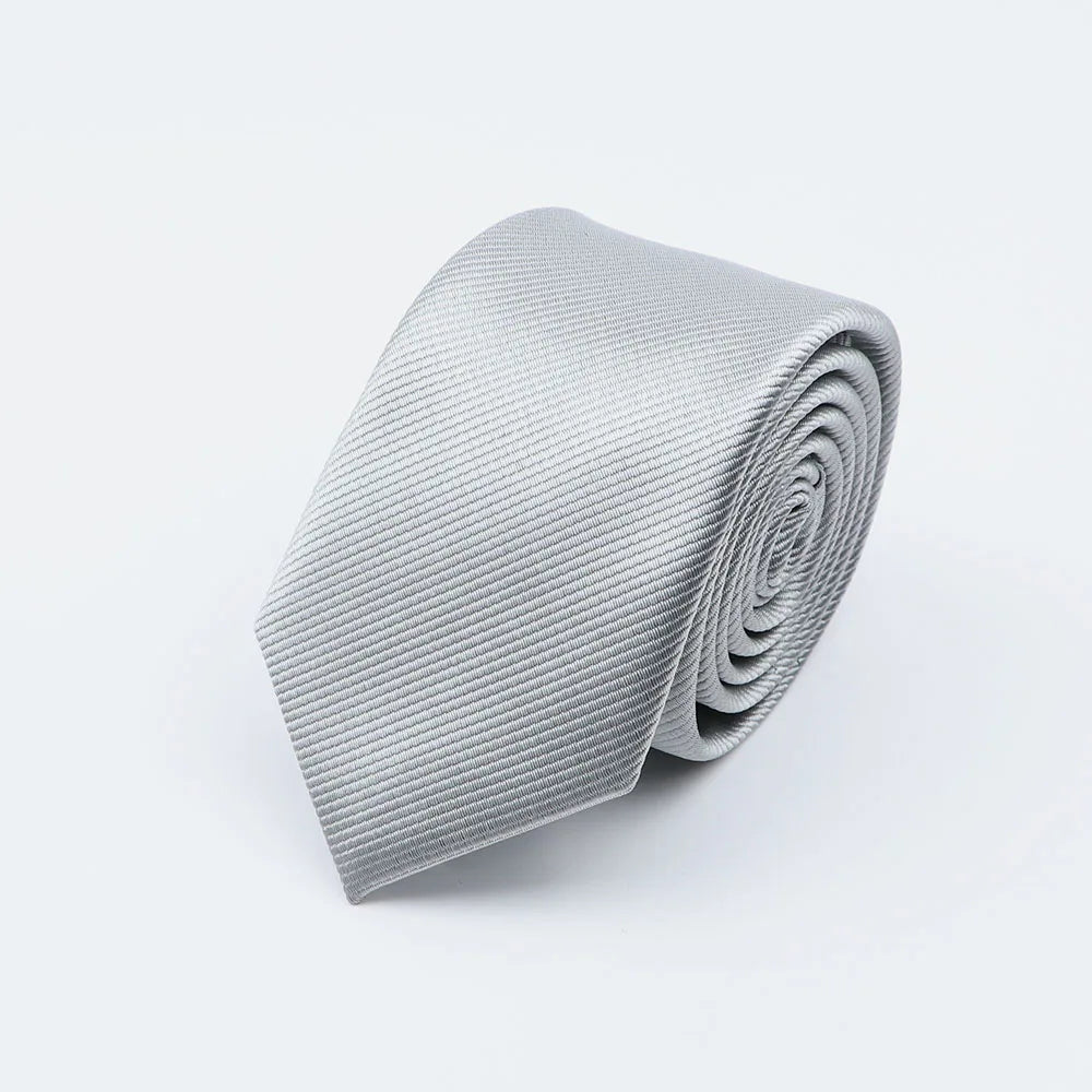 Cravate classique unie pour homme, cravate formelle à rayures, 6 cm, fine, pour mariage, slim, pour marié