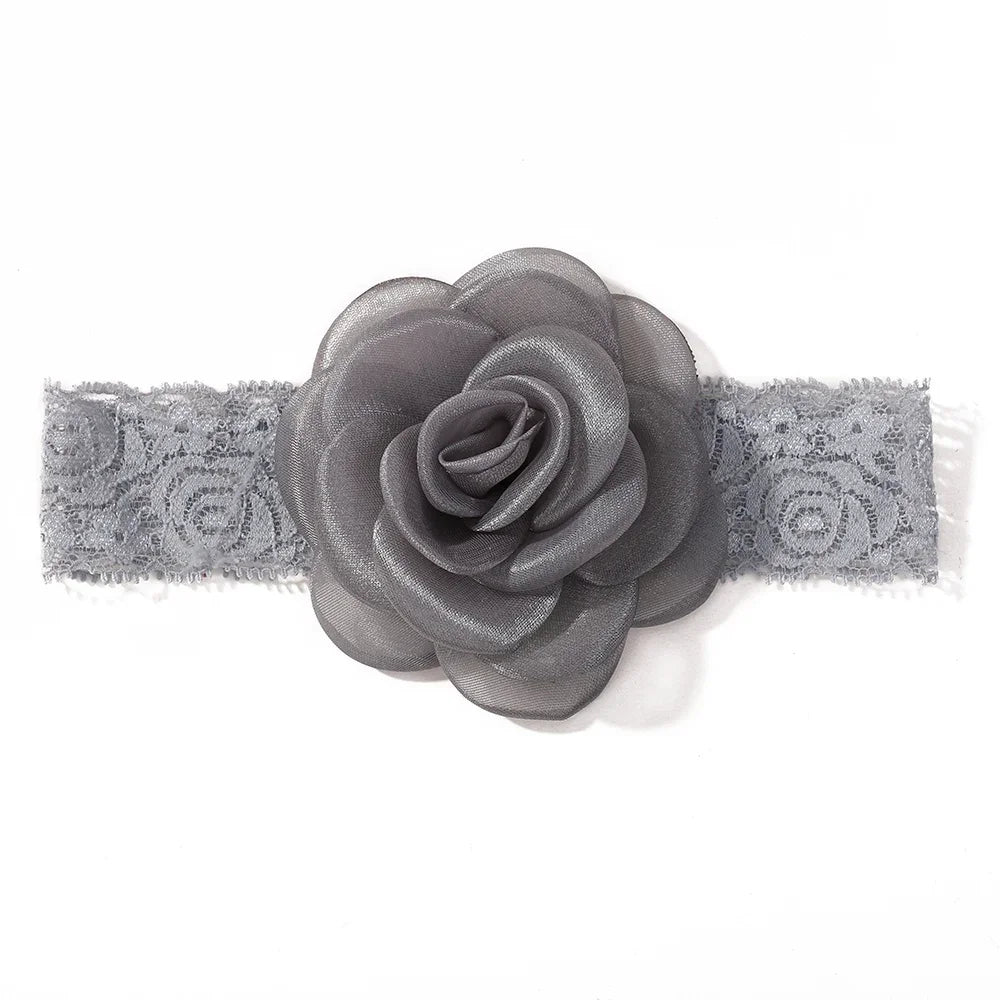 1Pc Baby Nylon Headscarf Astique Suitable Newborn Girl Flower Handmade Headband Elastic Hairband Turban Toddler Hair Accessories