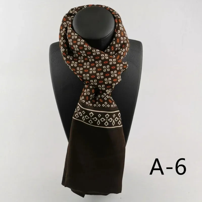 Nueva bufanda de seda de moda para primavera e invierno para hombres, bufandas de diseñador de marca de lujo a cuadros para mujeres, bufanda para mantenerse abrigadas