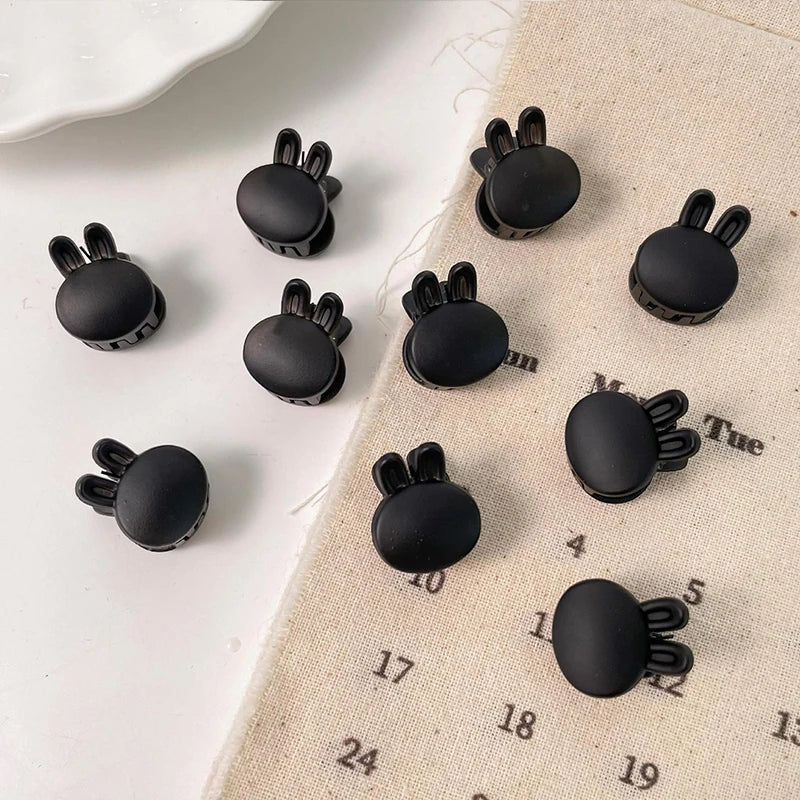 Lot de 10 pinces à cheveux pour femmes, 1,0 à 1,5 cm, petites pinces noires, marron, transparentes, en plastique, accessoires de coiffure pour enfants