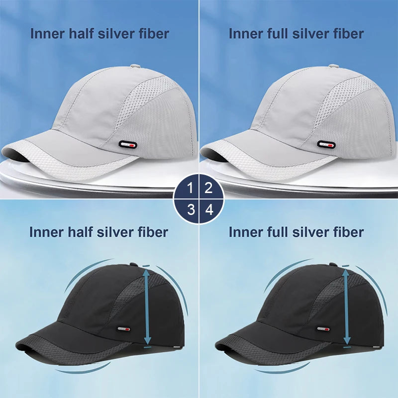 Unisex Anti Radiation Cap Half/Full Silver Fiber Electromagnetic Wave Rfid Shielding Hat Monitoring Room TV EMF Protect Hat