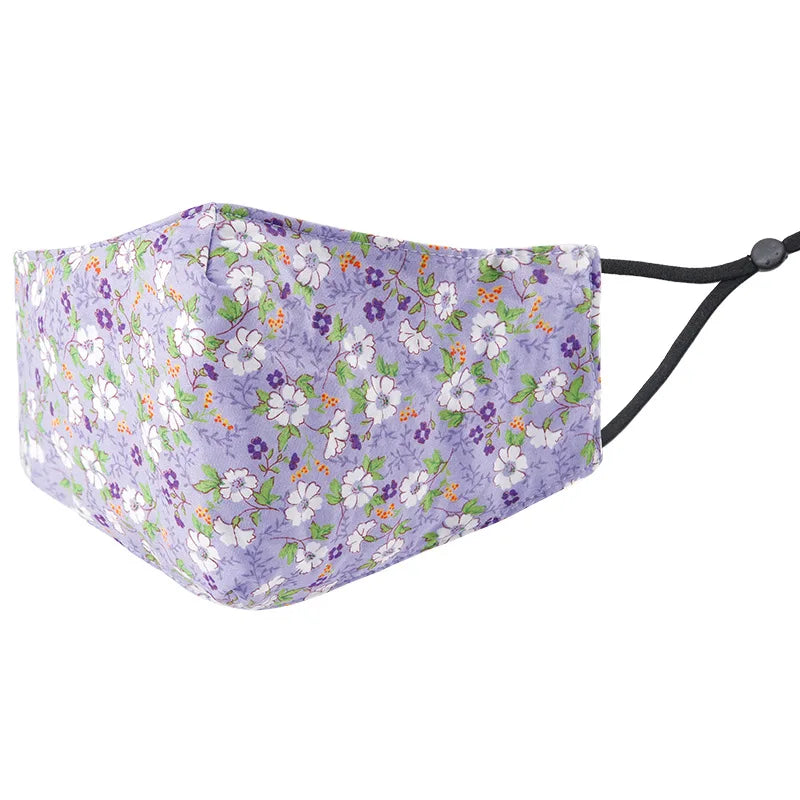 Breathable Flower Face Mask Fabric Mascarilla Outdoor Facemask Washable Reuse Face Mascarilla Reutilizable Mascara Wholesale