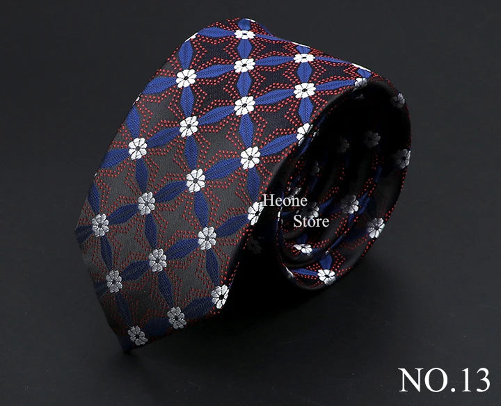 26 Styles Men's Jacquard Novelty Ties Skinny Floral Paisley Striped Necktie Business Narrow Suit Shirt Daily Wear Accessories