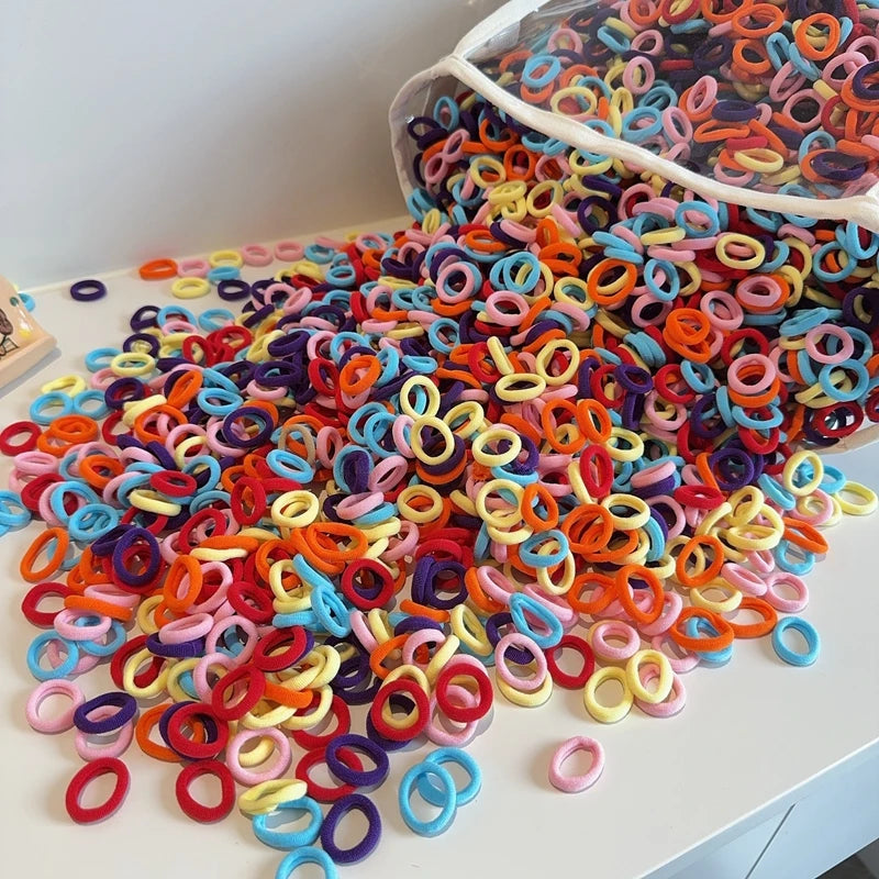 20/50Pcs Elastic Hair Bands Girls Hair Accessories Mini Colorful Nylon Headband Kids Ponytail Holder Scrunchie Ornaments Gift