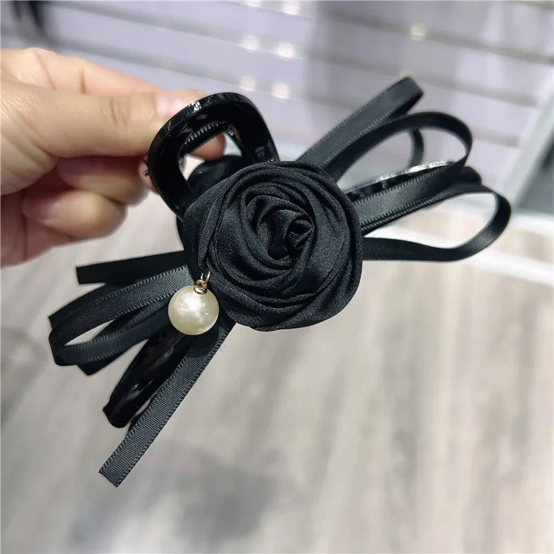 13cm Rose Shark Clip Large hair claw Elegant High-Grade Hair Accessories Pinzas Para El Cabello Заколка Для Волос