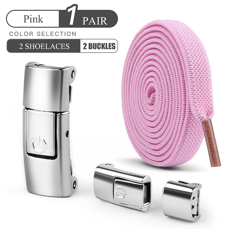Lacets élastiques sans nœuds pour chaussures de sport, 8 mm, plats et larges, pour enfants et adultes