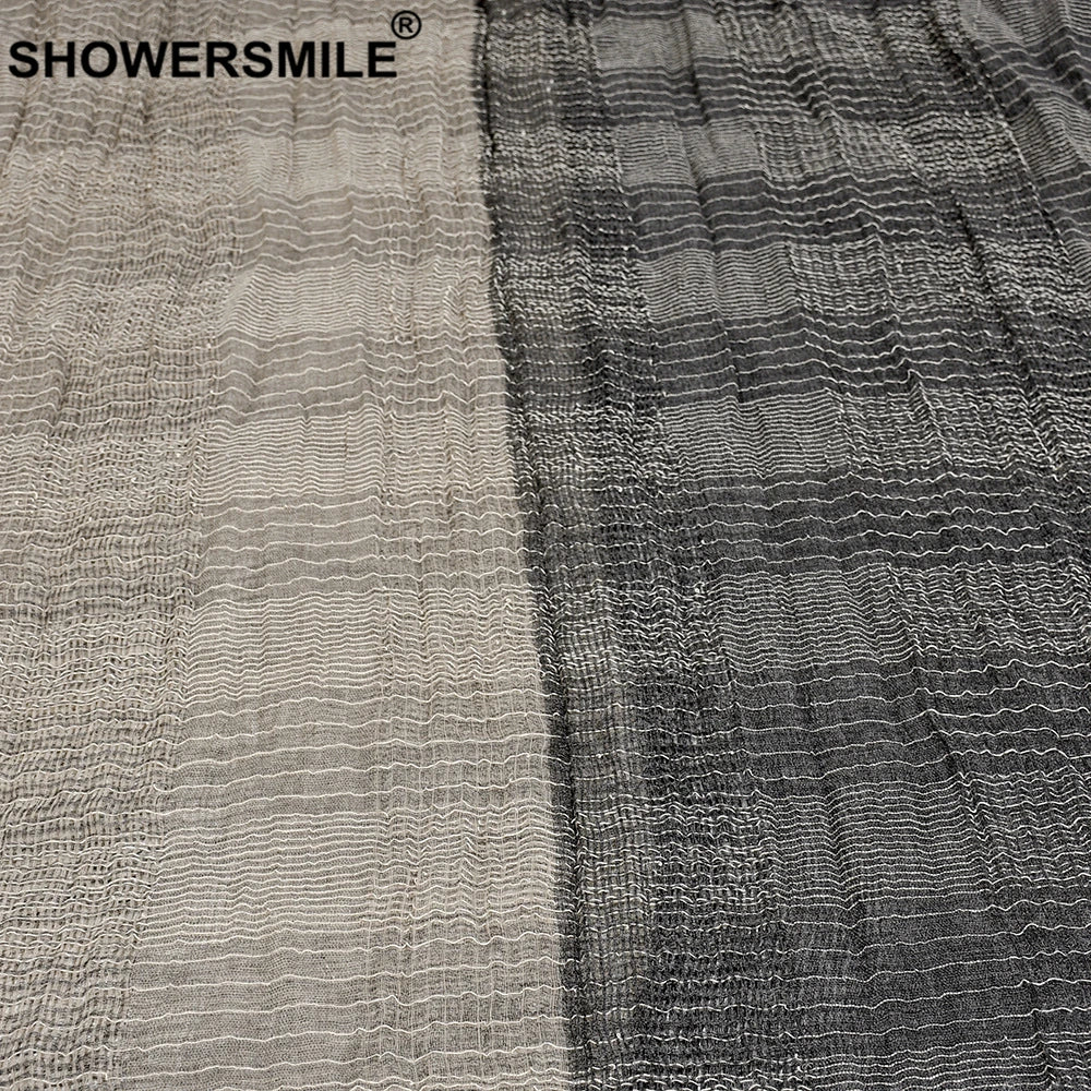 SHOWERSMILE Schal Herren Herbst Winter Britischer Stil Herrenschals Patchwork Khaki Schwarz Grau Navy Männlicher Schal 180cm * 110cm